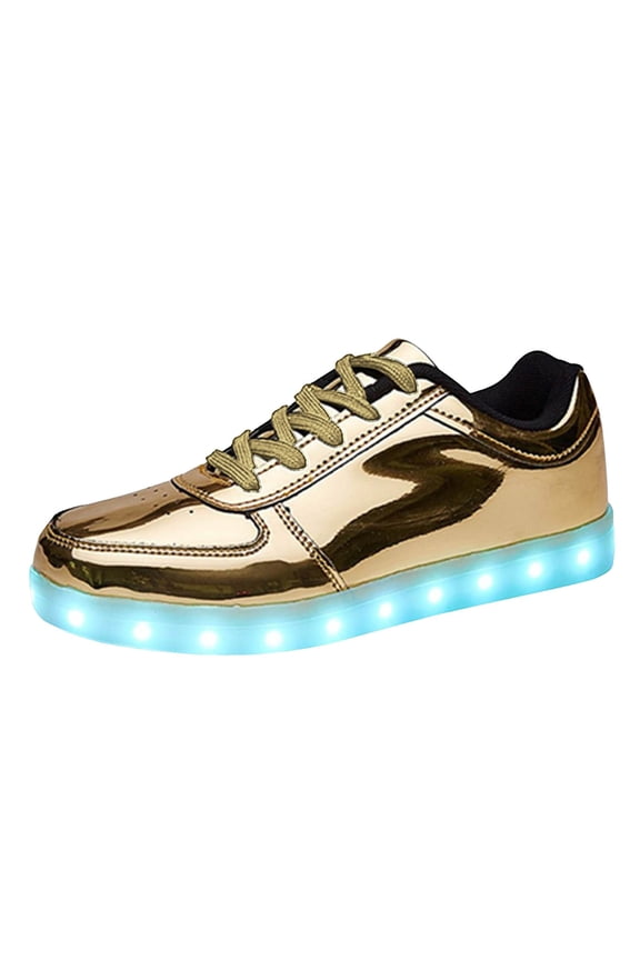 Student Shoes Thick Soled Sports Shoes Fashionable Light Shoes USB Rechargeable Skate Sports Shoes