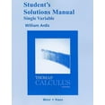 thumbnail image 1 of Pre-Owned Student Solutions Manual, Single Variable for Thomas' Calculus (Paperback) 0321600703 9780321600707, 1 of 1
