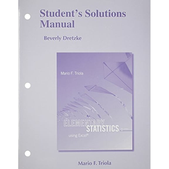 Pre-Owned Student's Solutions Manual for Elementary Statistics Using Excel
