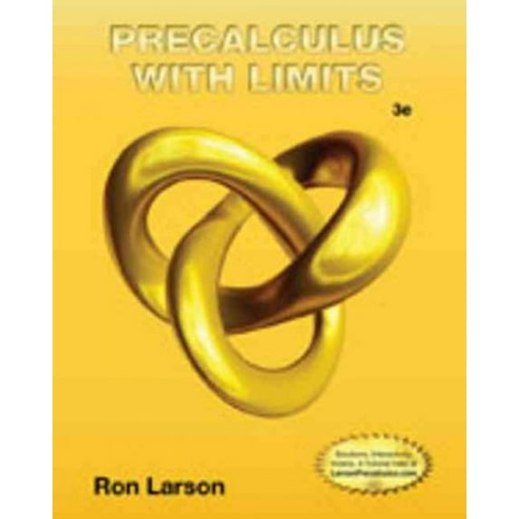 Student Study and Solutions Manual for Larson's Precalculus with Limits (Paperback) by Professor Ron Larson