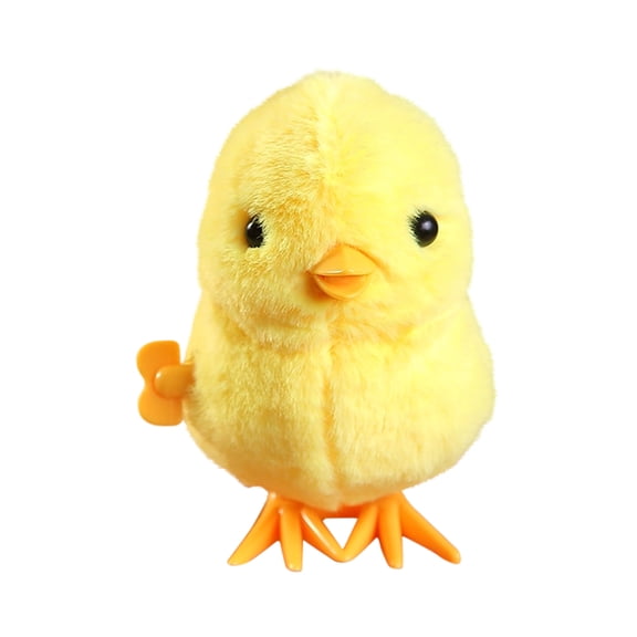 Student Stuffed Animal, 4 in Wind Up Mechanism, Jumping Action, Valentines Toys, Bright Yellow, 1 Pc