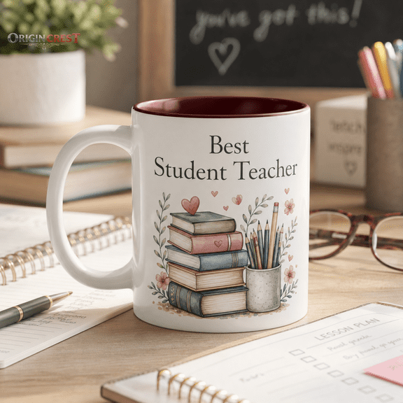 Student Teacher Personalized Mug, Best Student Teacher Gift for Classroom Appreciation