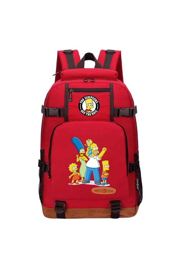 Student The Simp_sons Casual Backpack Wear Resistant Travel Knapsack Waterproof School Bookbag for Youth