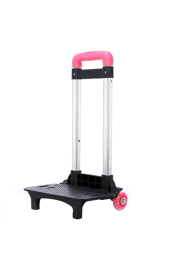 Student's Luggage Travel Hand Cart Aluminium Alloy Backpack Trolley 2 Foldable Hand Cart for School Bags