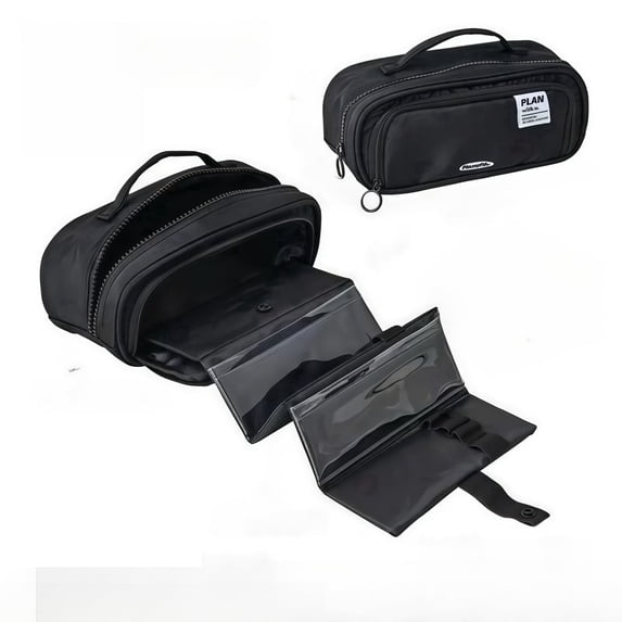 Student's Simple Large Capacity Multi-layer Retractable Pencil Case