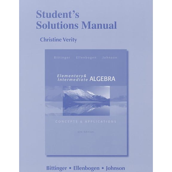 Pre-Owned Student's Solutions Manual for Elementary and Intermediate Algebra: Concepts & Applications (Paperback)