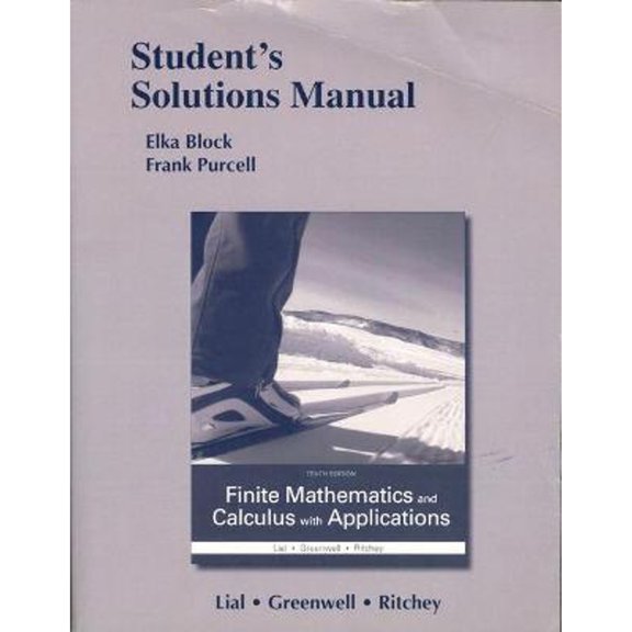 Pre-Owned Student Solutions Manual for Finite Mathematics and Calculus with Applications (Paperback) 0133920658 9780133920659