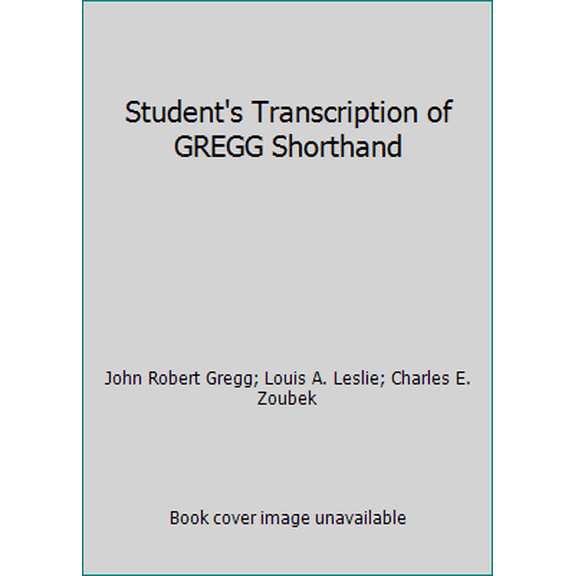 Pre-Owned Student's Transcription of GREGG Shorthand (Paperback) 0070246270 9780070246270