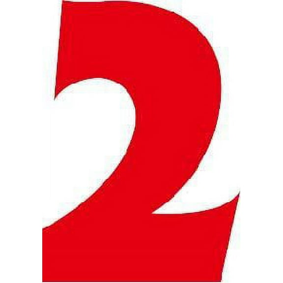 Students 2 Cute Education Wall Decal Decoration Bright Colorful Number “2” Sticker Lasts Years and Easily Removable - Size: 10 In(W) x 8 In(H)