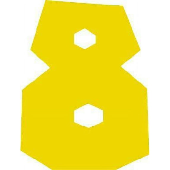Students 8 Cute Education Wall Decal Decoration Funny Colorful Number “8” Sticker Lasts Years and Easily Removable - Size: 10 In(W) x 8 In(H)