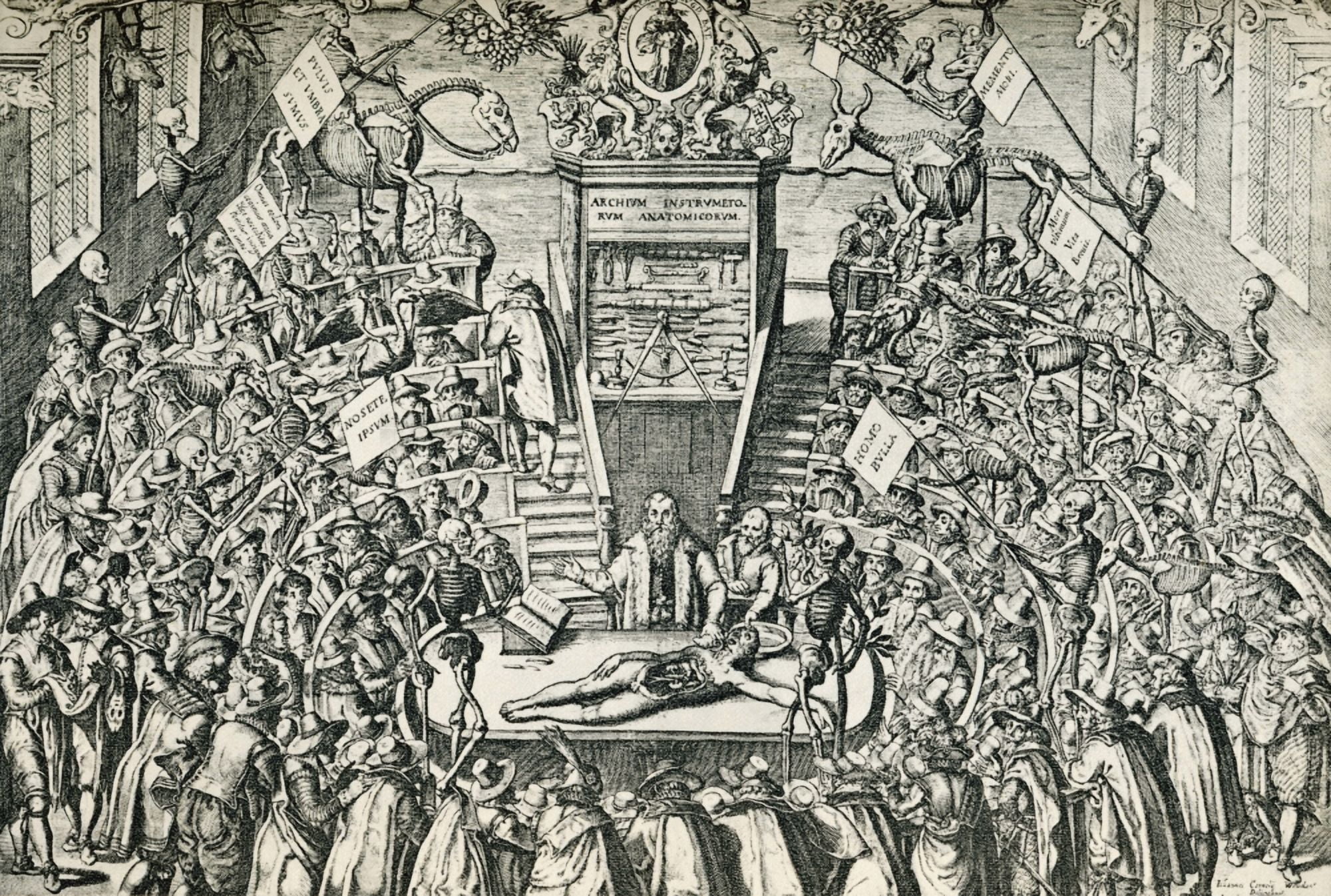 Students Attending An Anatomy Class At Leiden University Leiden The Netherlands In The 17Th Century From Geschiedenis Van Nederland Published 1936 Canvas Art - Ken Welsh Design Pics (17 x 12)