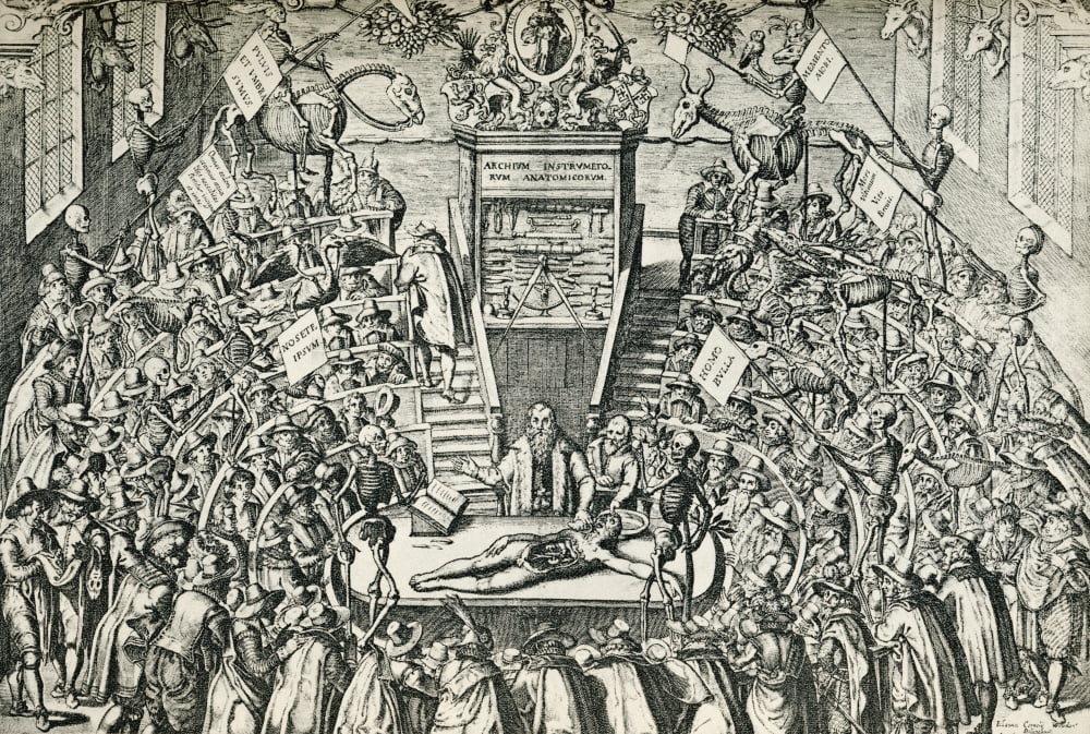 Students Attending An Anatomy Class At Leiden University Leiden The Netherlands In The 17Th Century From Geschiedenis Van Nederland Published 1936 Canvas Art - Ken Welsh Design Pics (34 x 24)