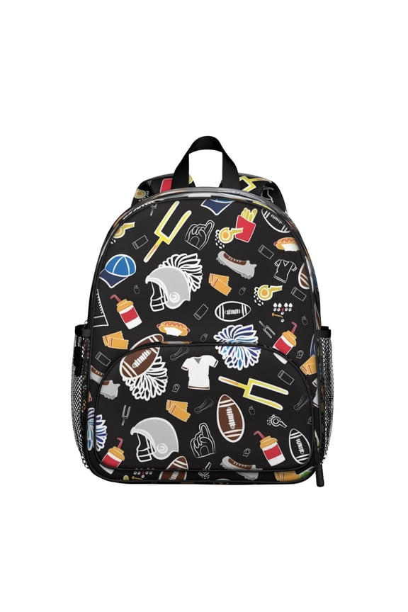 Students Backpack with Volleyball, Softball, Football Sports Prints - Durable, Adjustable, Lightweight for Training and Competition