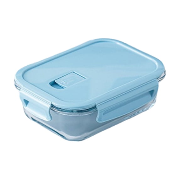 Glass Bento Box, Microwave Safe Heated Lunch Box Office Fresh-keeping Container, Divided Meal Prep Box, Portable Food Storage for Work, Leakproof Reusable