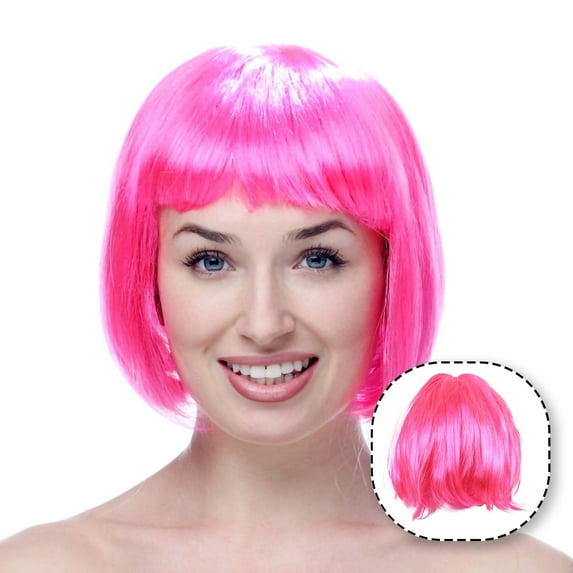 Students Send Bobo Wig Party Props Square Dance Dress Headgear Bobo Wig Red - Wig Cabaret Charleston Wig Carnival and Party Charleston Wig, Back to School, Wedding Guest Dress, Bac Makeup Organizers