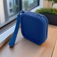 thumbnail image 1 of Students Simple Silicone Organizer Women Girls Waterproof Travel Pouch Earphone Bag Wallet Coin Purse Cosmetic Bag DARK BLUE, 1 of 8