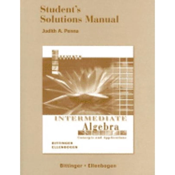 Pre-Owned Student's Solutions Manual Intermediate Algebra: Concepts & Applications (Paperback) 0321278224 9780321278227