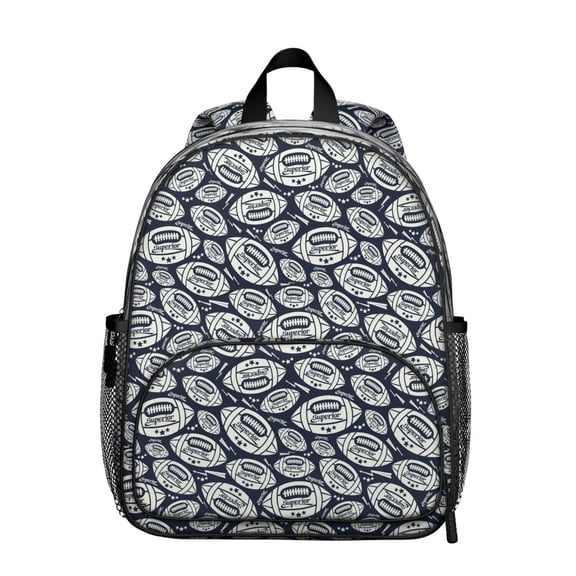 Students Sports Backpack - Basketball, Tennis, Football Print, Adjustable Straps, Water-Resistant Oxford Fabric for Students and Teens