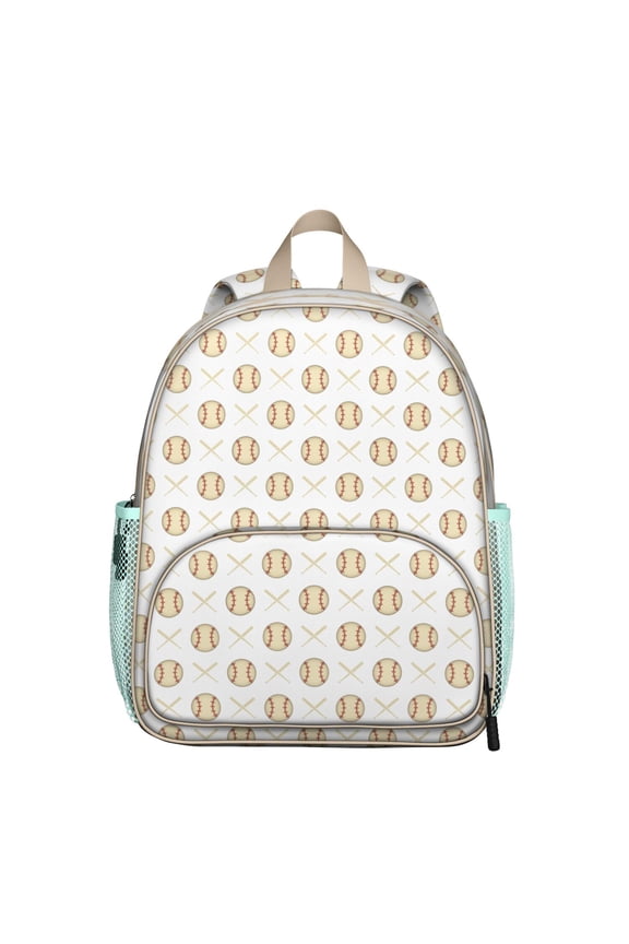 Students Sports Backpack - Football, Volleyball, Tennis Print, Comfortable Dual Shoulder Support, Durable for Play and Training