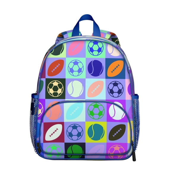 Students Sports Backpack with Tennis and Golf Prints - Lightweight, Durable, Adjustable Straps for School and Play