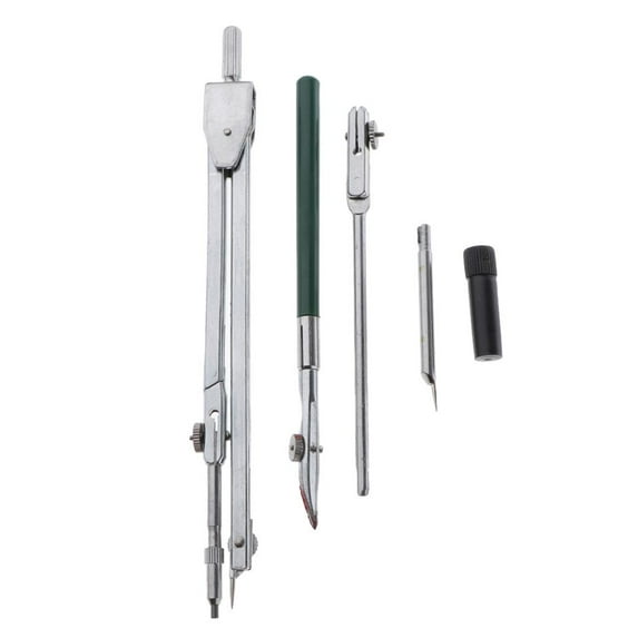 Students Spring Bow Compass Drawing Portable Replaceable Dividers Math Tool , , compasses with 6 parts compasses with 6 parts