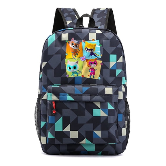 Students Super Kitties Laptop Backpack for School – Cartoon Daypack for Teens – Lightweight Anime Bookbag