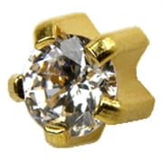 Studex Gold Ear Studs Mini Birthstar In 5 Point Setting April