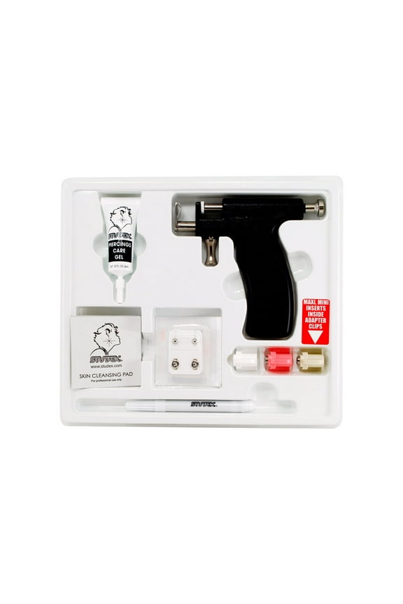 Professional Ear Piercing Gun Kit, Includes Training Studs, Adaptors, Care Gel