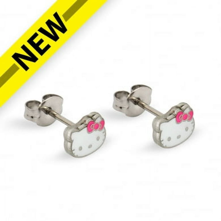 Hello Kitty® Stainless Steel Studs Ear Piercing Kit with Ear Care