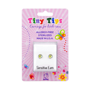 Studex Tiny Tips AB Crystal Ball Earrings Studs 4mm