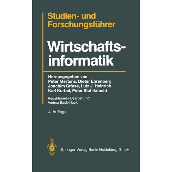 Studien-- Und ForschungsfÃ¼hrer: Wirtschaftsinformatik, (Paperback)