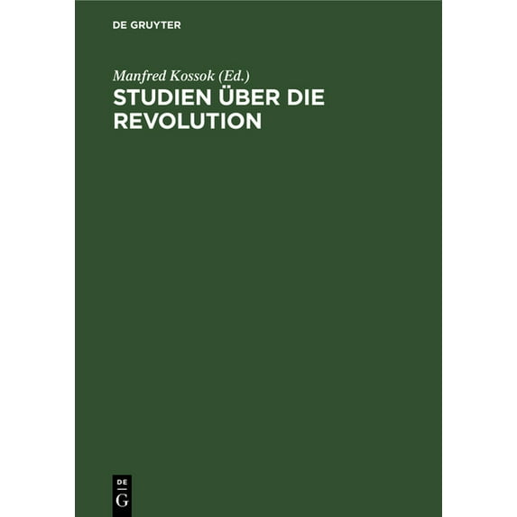 Studien Ãber Die Revolution, (Hardcover)