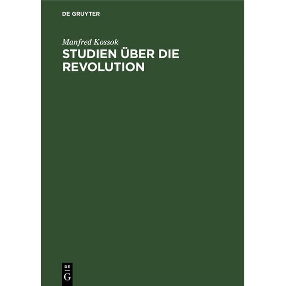 Studien ber Die Revolution, (Hardcover)