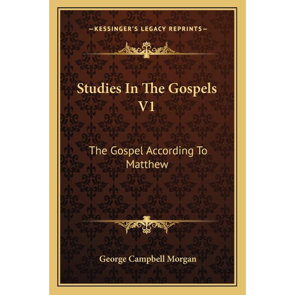 Studies In The Gospels V1 : The Gospel According To Matthew (Paperback)