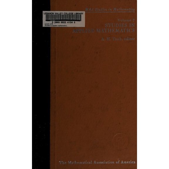 Pre-Owned Studies in Applied Mathematics (Hardcover) 9780135413678