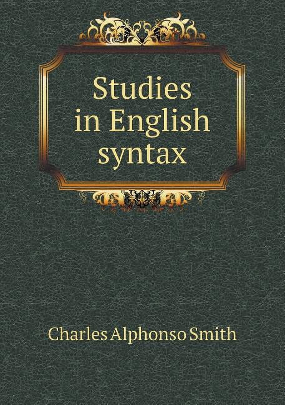 Studies in English syntax (Paperback)