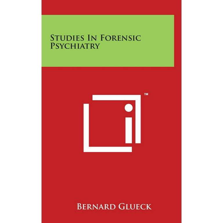 Studies in Forensic Psychiatry - Walmart.com
