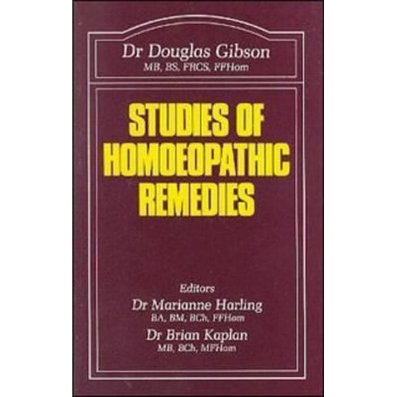 Pre-Owned Studies of Homoeopathic Remedies (Hardcover) 0906584175 9780906584170