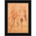 thumbnail image 1 of Studies of legs of man and the leg of a horse 20x24 Black Ornate Wood Framed Canvas Art by Da Vinci, Leonardo, 1 of 2