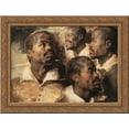 thumbnail image 1 of Studies of the Head of a Negro 24x18 Gold Ornate Wood Framed Canvas Art by Peter Paul Rubens, 1 of 2