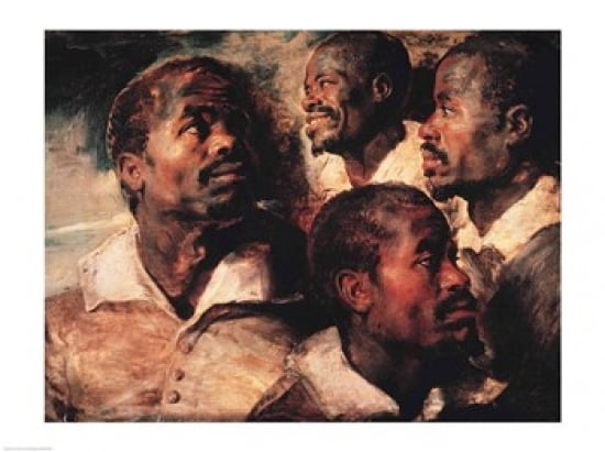Studies of the Head of a Negro Canvas Art - Peter Paul Rubens (36 x 24)