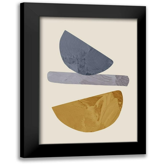 Studio 14x18 Black Modern Framed Museum Art Print Titled - Collage 01