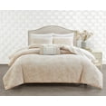 thumbnail image 1 of Studio 16, Toronto - Colette Cotton Matelassé Duvet Cover Set (King) with 1/2" Flange Detailing-Elegant Floral Design - Linen, 1 of 8
