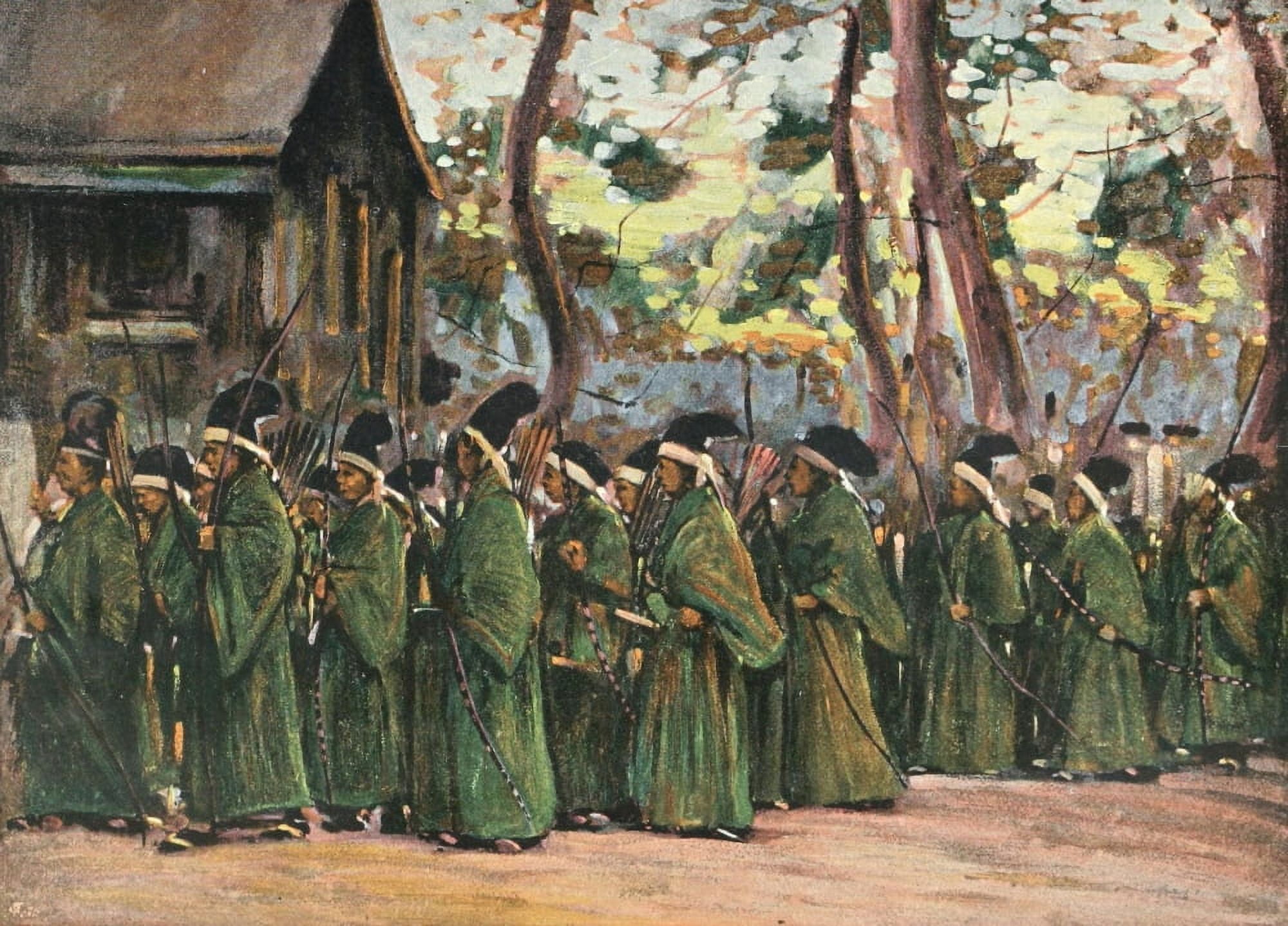 Studio 1893 Japanese monks Canvas Art - Mortimer Menpes (24 x 36)