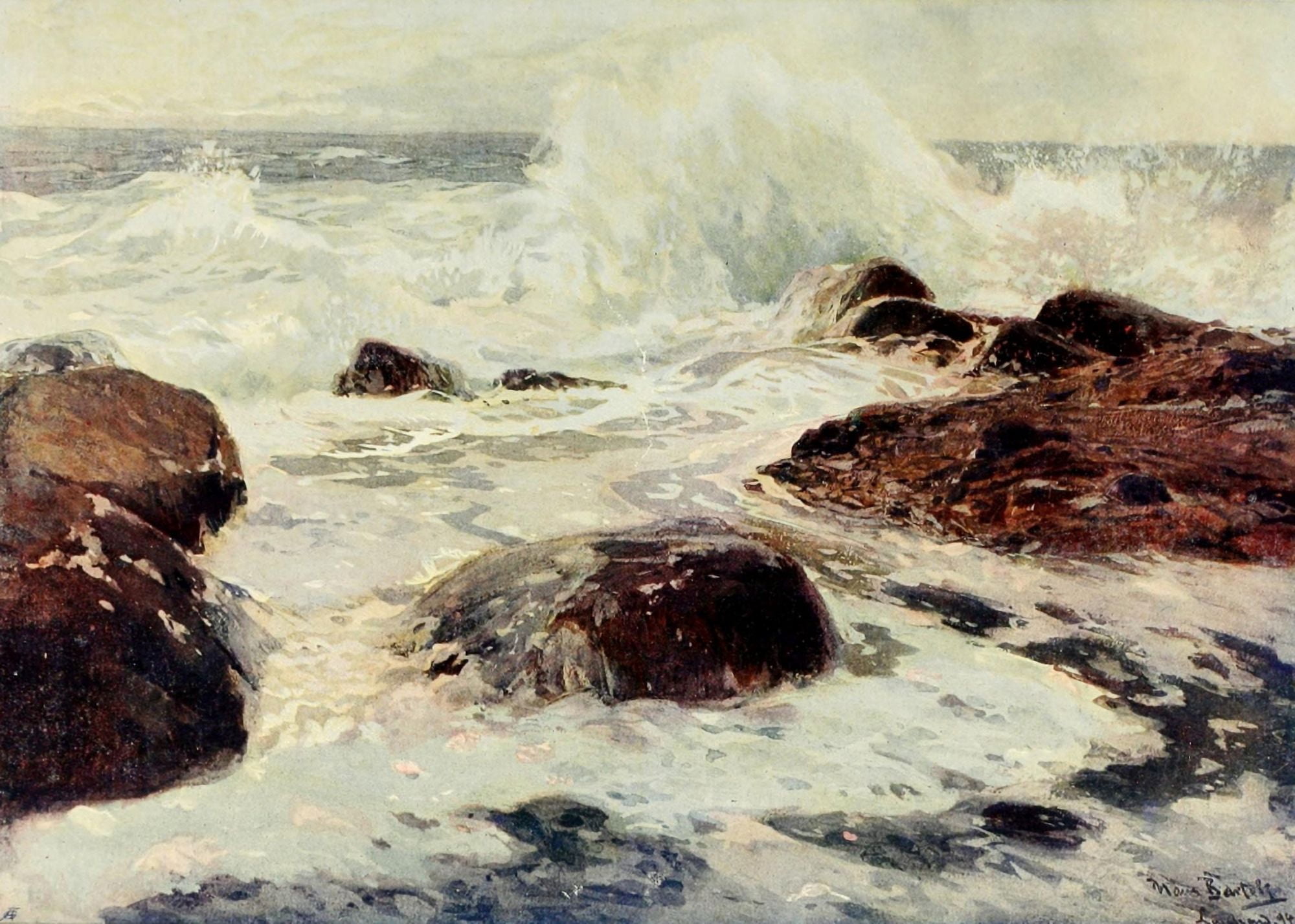 Studio 1904 Breakers at Lands End Canvas Art - Hans Von Bartel (24 x 36)