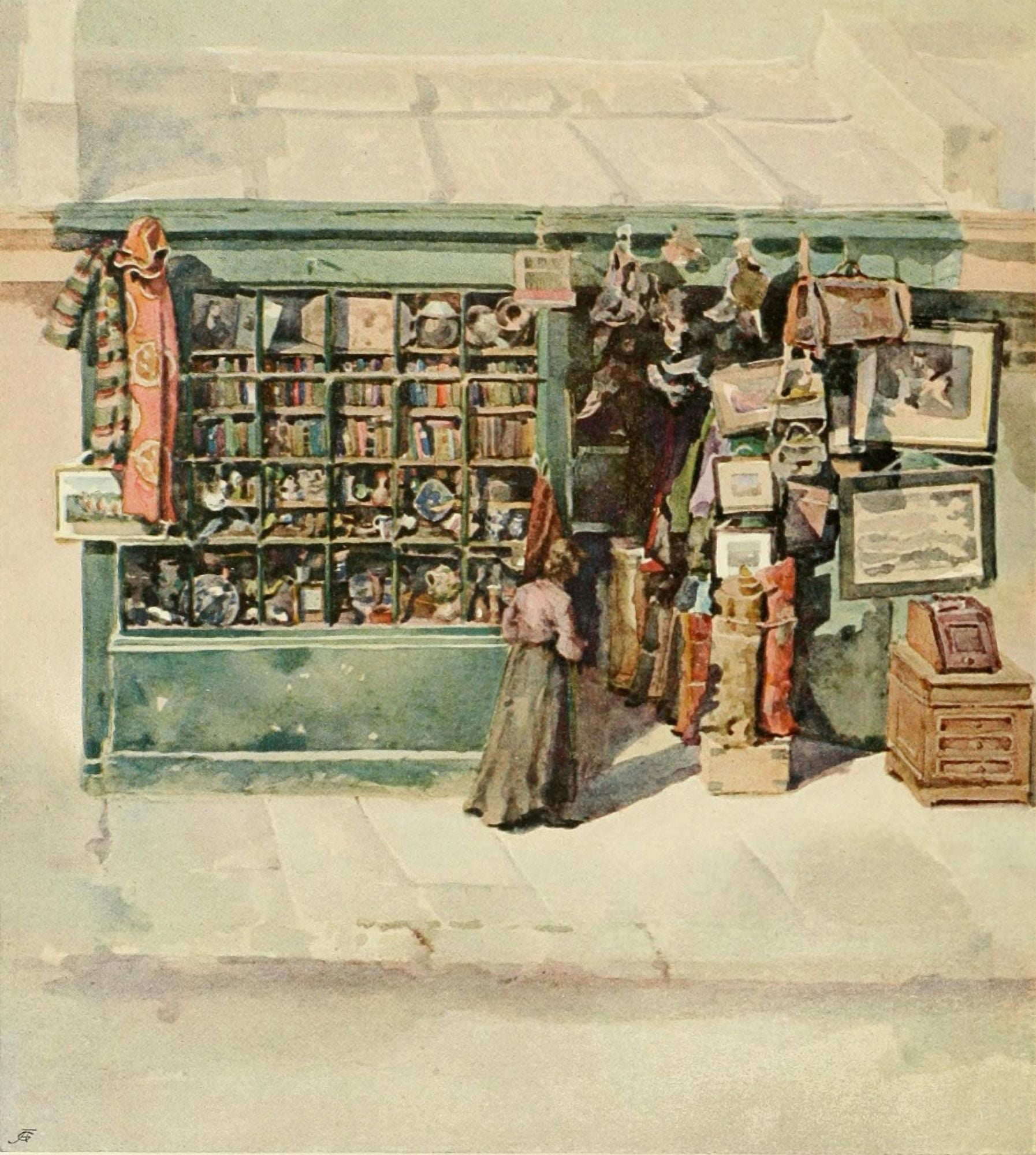 Studio 1905 Little Antiques Shop Canvas Art - Dorothy Osborn (24 x 36)