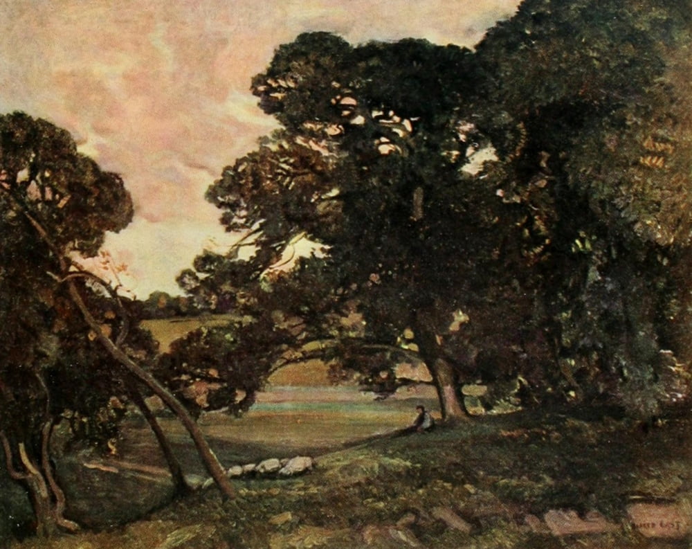 Studio 1909 In the Cotswolds Canvas Art - Alfred East (18 x 24)