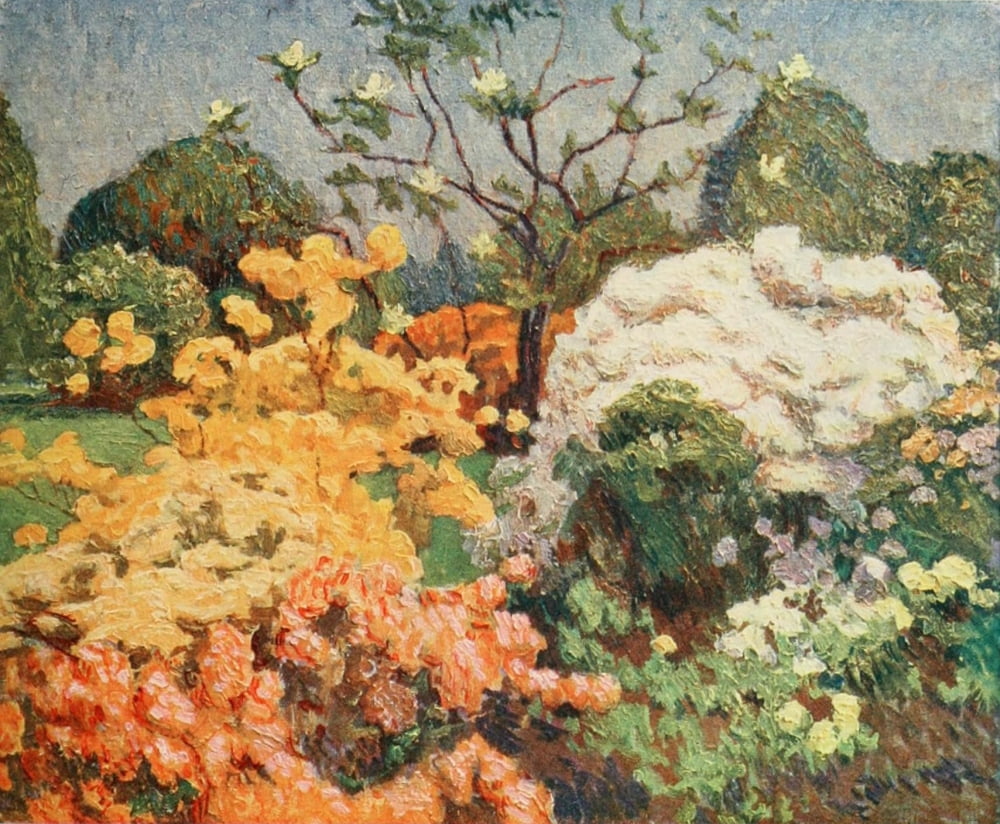 Studio 1915 Azaleas Kew Gardens Canvas Art - Emile Claus (24 x 36)