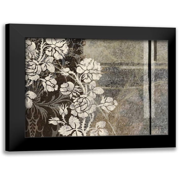 Studio 2 14x12 Black Modern Framed Museum Art Print Titled - Gray Argento I