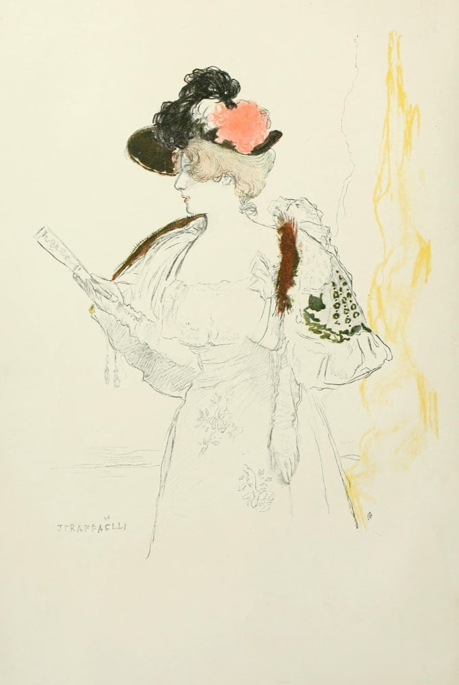 Studio 23 1901 Study of a Woman Canvas Art - Jean-FranÔø?ois RaffaÔø?lli (24 x 36)
